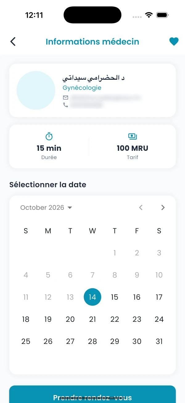 Medi App : prise de rendez-vous avec un médecin
